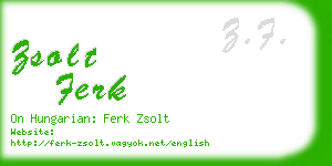 zsolt ferk business card